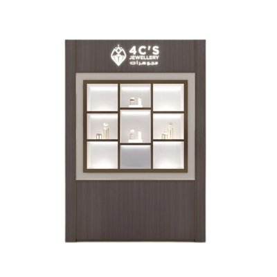 High And Short Showcases Combined Stainless Steel Jewelry Display Cabinet With 4000K LED Light